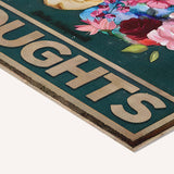 Grow positive thoughts — cotton-linen canvas texture and fine corner detail
