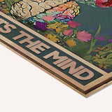 Learning never exhausts the mind — cotton-linen canvas texture and fine corner detail
