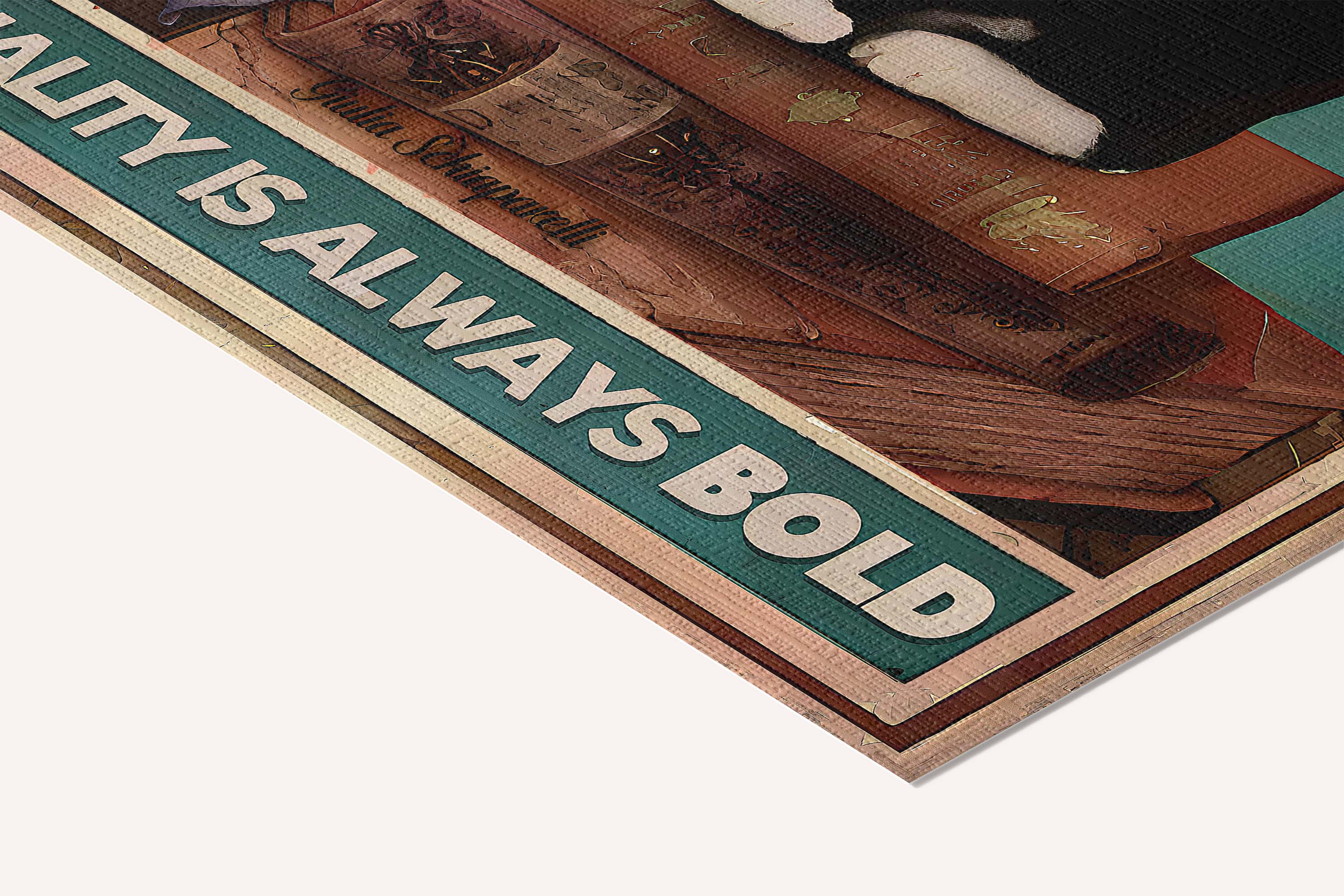A copycat is always italic, originality is always bold — cotton-linen canvas texture and fine corner detail