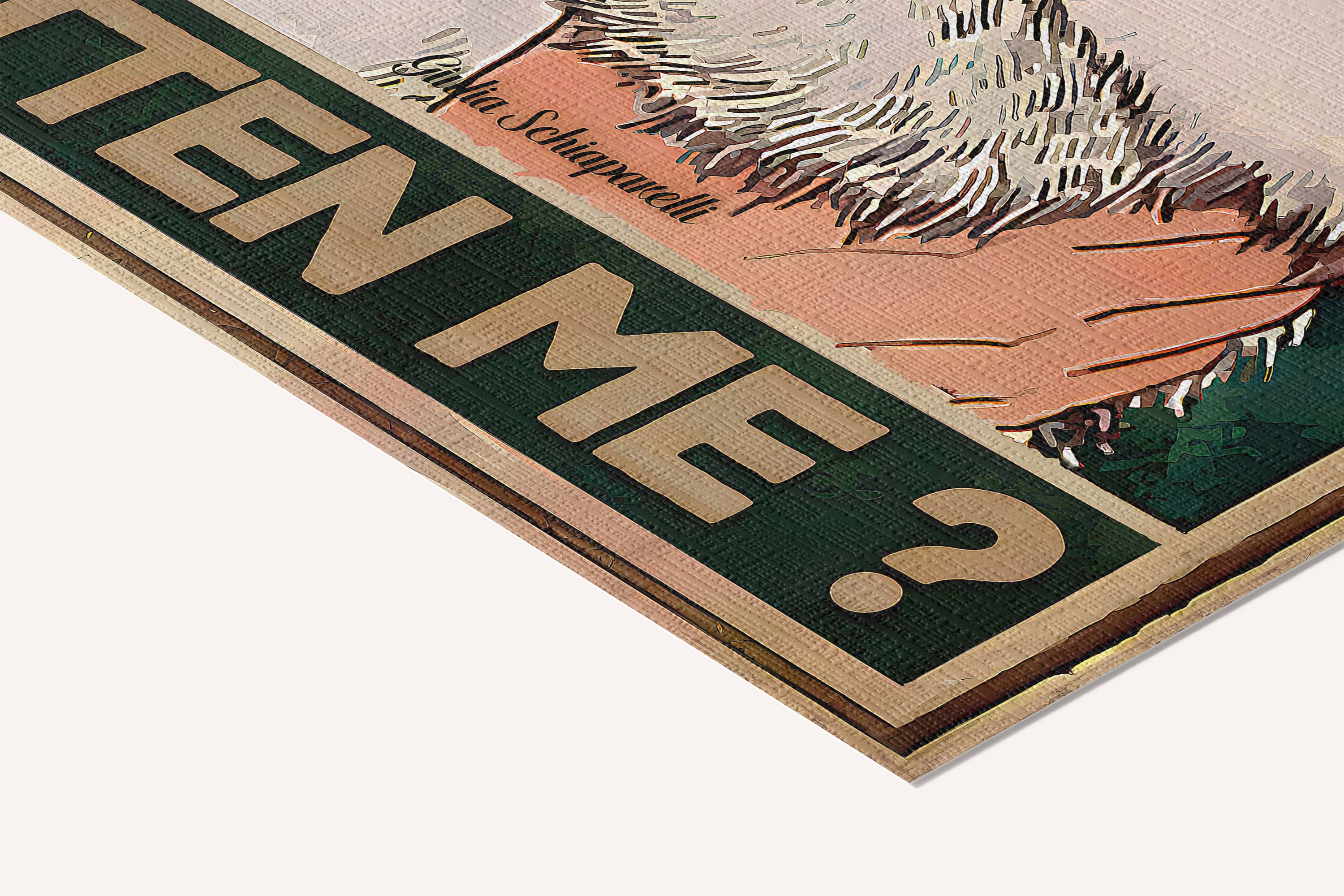 Are you kitten me ? — cotton-linen canvas texture and fine corner detail