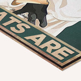 Home is where my cats are — cotton-linen canvas texture and fine corner detail