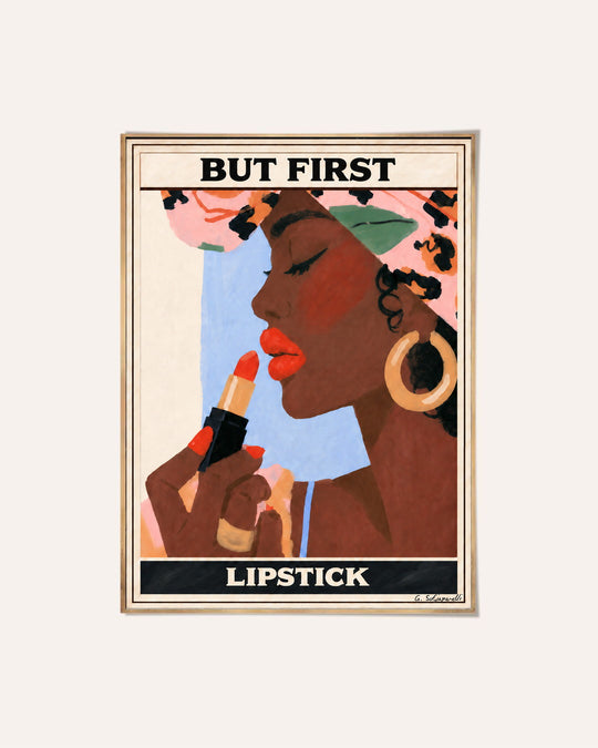 But first, lipstick