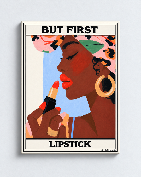 But first, lipstick