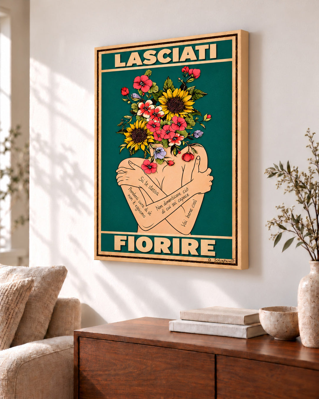 Lasciati fiorire – illustrazione con testo in italiano, immagine 6