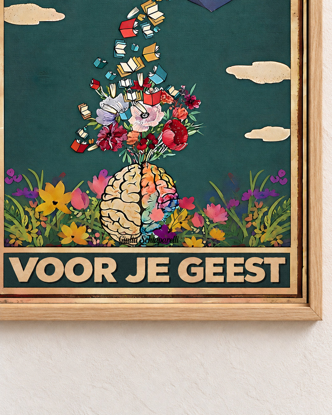 Leren is voeding voor je geest — Decoratieve lijst en interieur niet inbegrepen