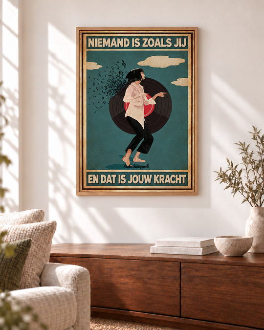 Niemand is zoals jij, en dat is jouw kracht — Decoratieve lijst en interieur niet inbegrepen