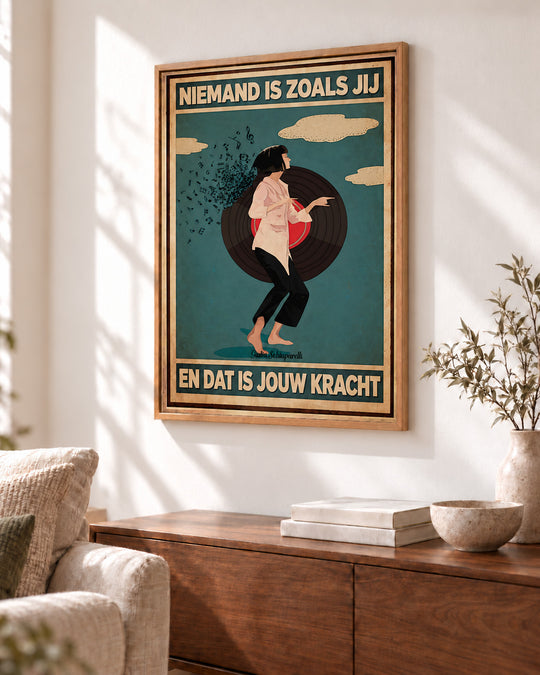 Niemand is zoals jij, en dat is jouw kracht — Decoratieve lijst en interieur niet inbegrepen