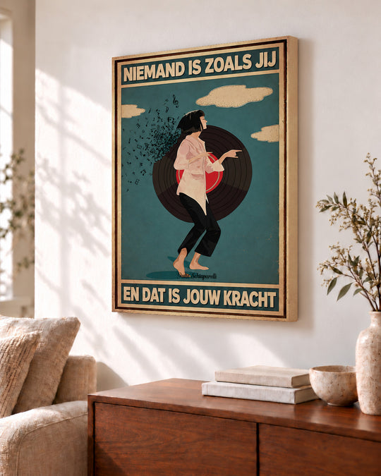 Niemand is zoals jij, en dat is jouw kracht — Decoratieve lijst en interieur niet inbegrepen