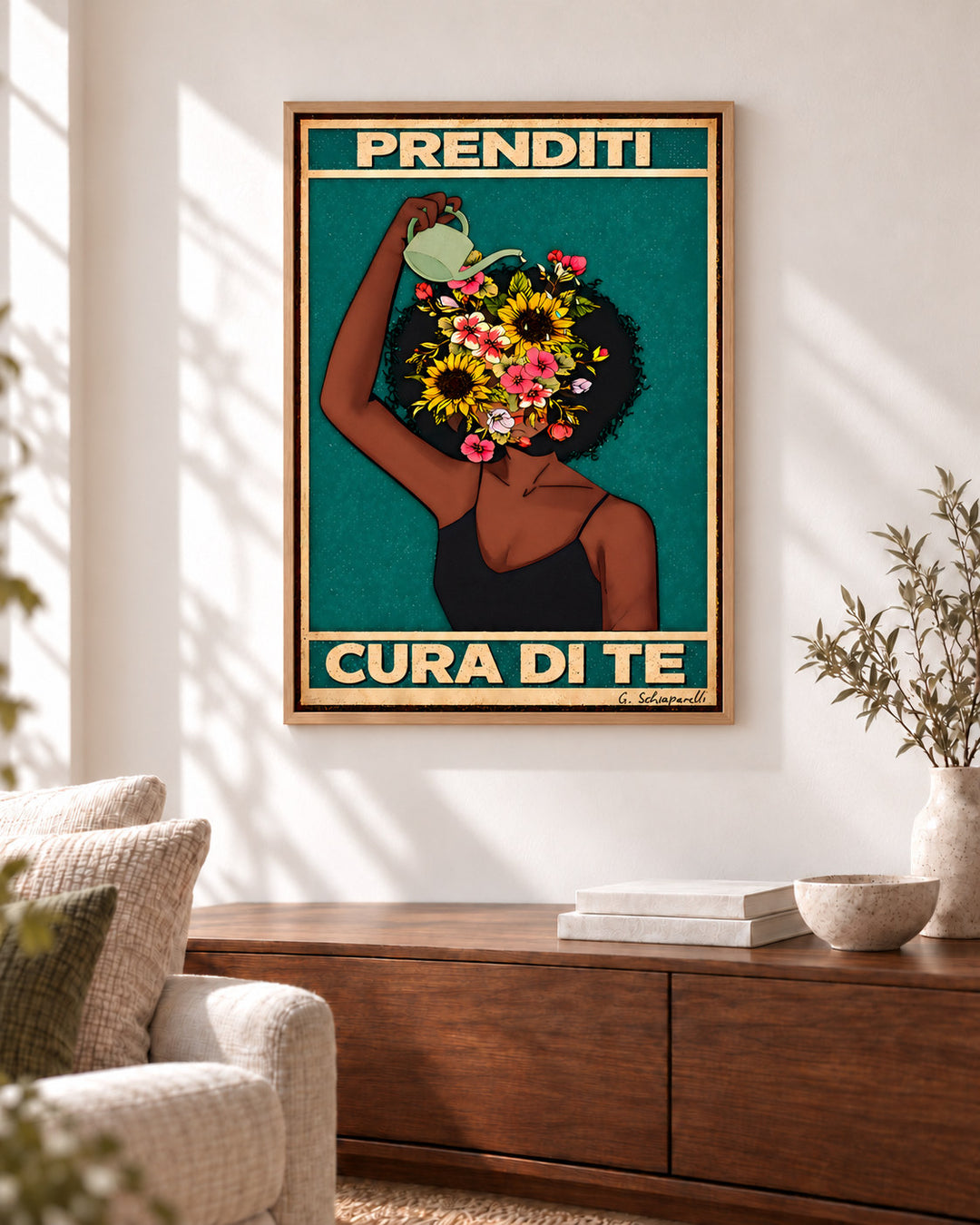 Prenditi cura di te – illustrazione con testo in italiano, immagine 2