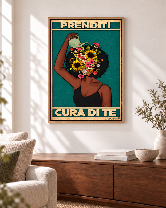 Prenditi cura di te – illustrazione con testo in italiano, immagine 2