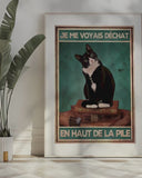 Ich sah mich oben auf dem Stapel sitzen 