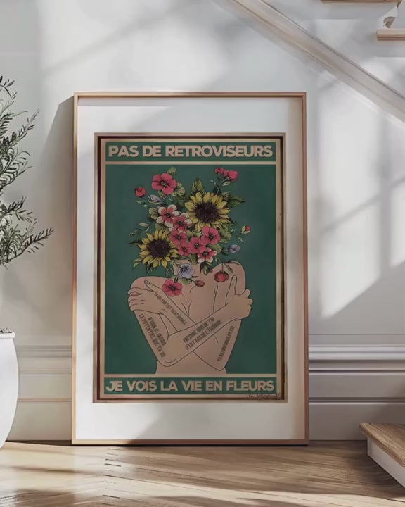 « Pas de rétroviseurs, je vois la vie en fleurs » — vidéo produit de la toile