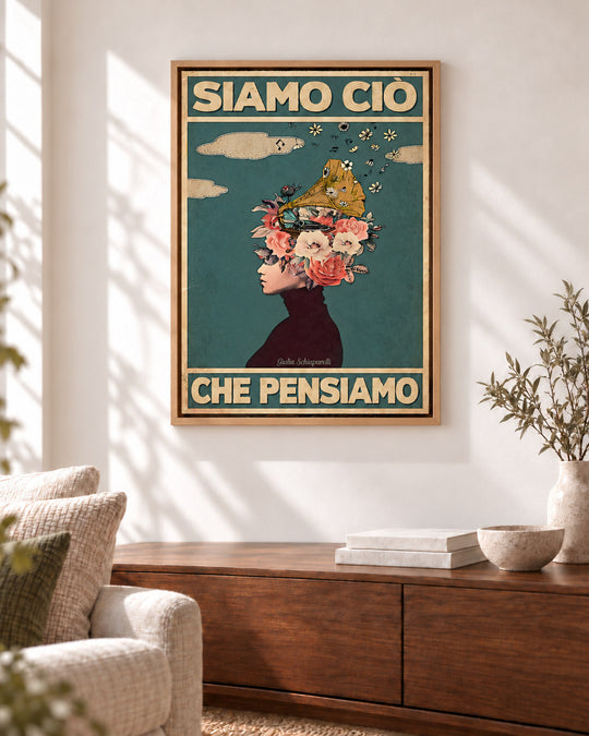 Siamo ciò che pensiamo – illustrazione con testo in italiano, immagine 3