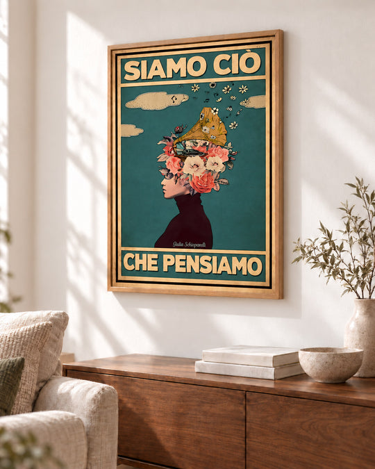 Siamo ciò che pensiamo – illustrazione con testo in italiano, immagine 4