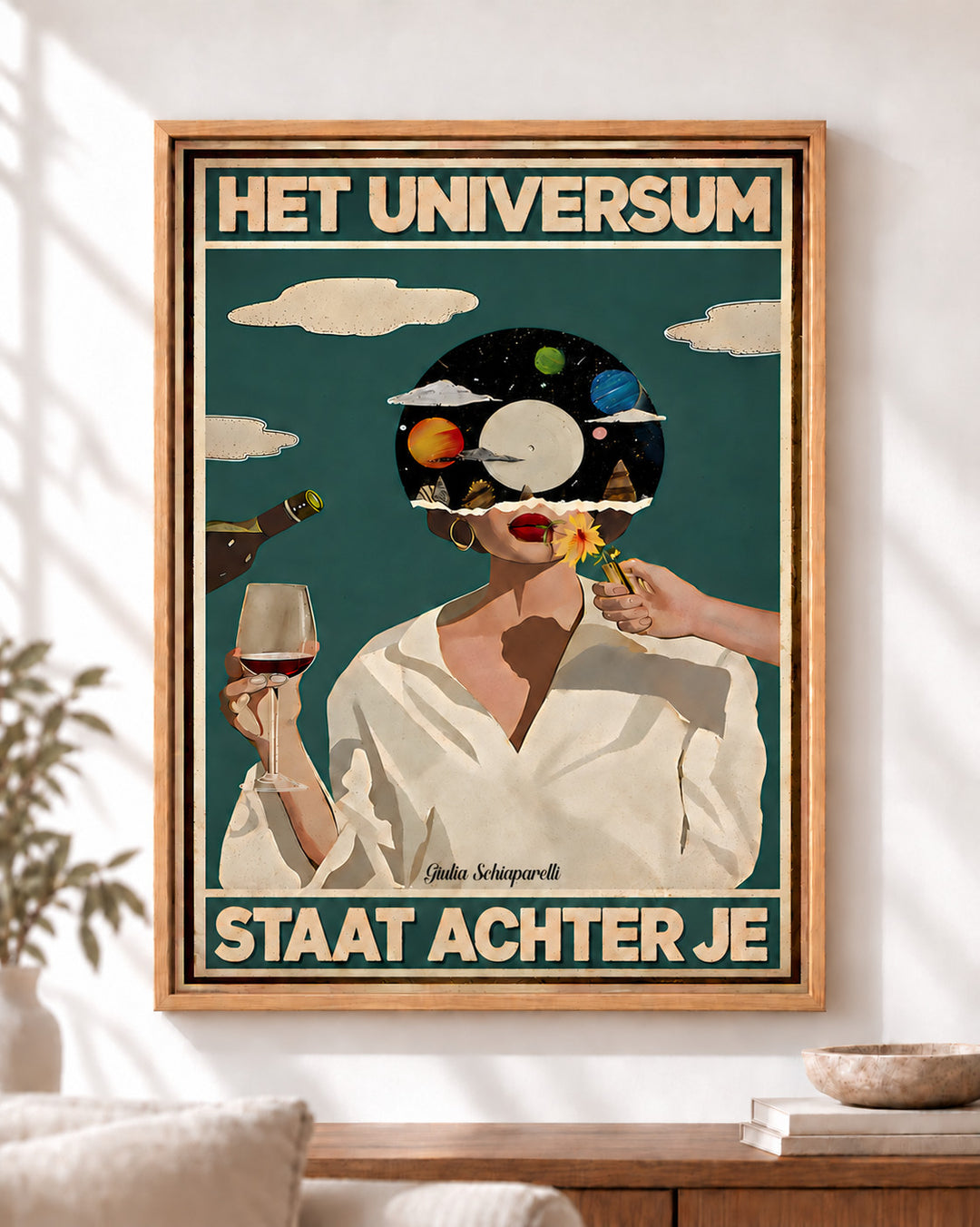 Het universum staat achter je — Decoratieve lijst en interieur niet inbegrepen
