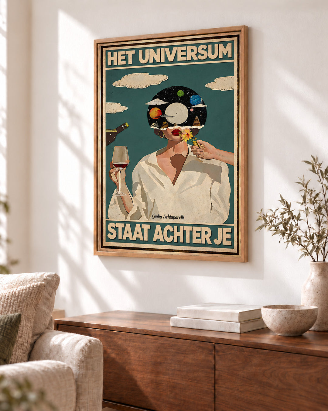 Het universum staat achter je — Decoratieve lijst en interieur niet inbegrepen