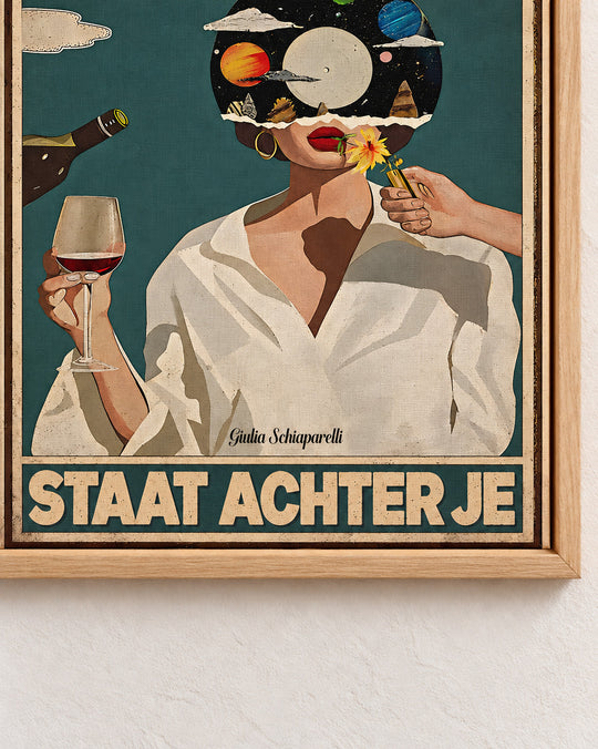Het universum staat achter je — Decoratieve lijst en interieur niet inbegrepen