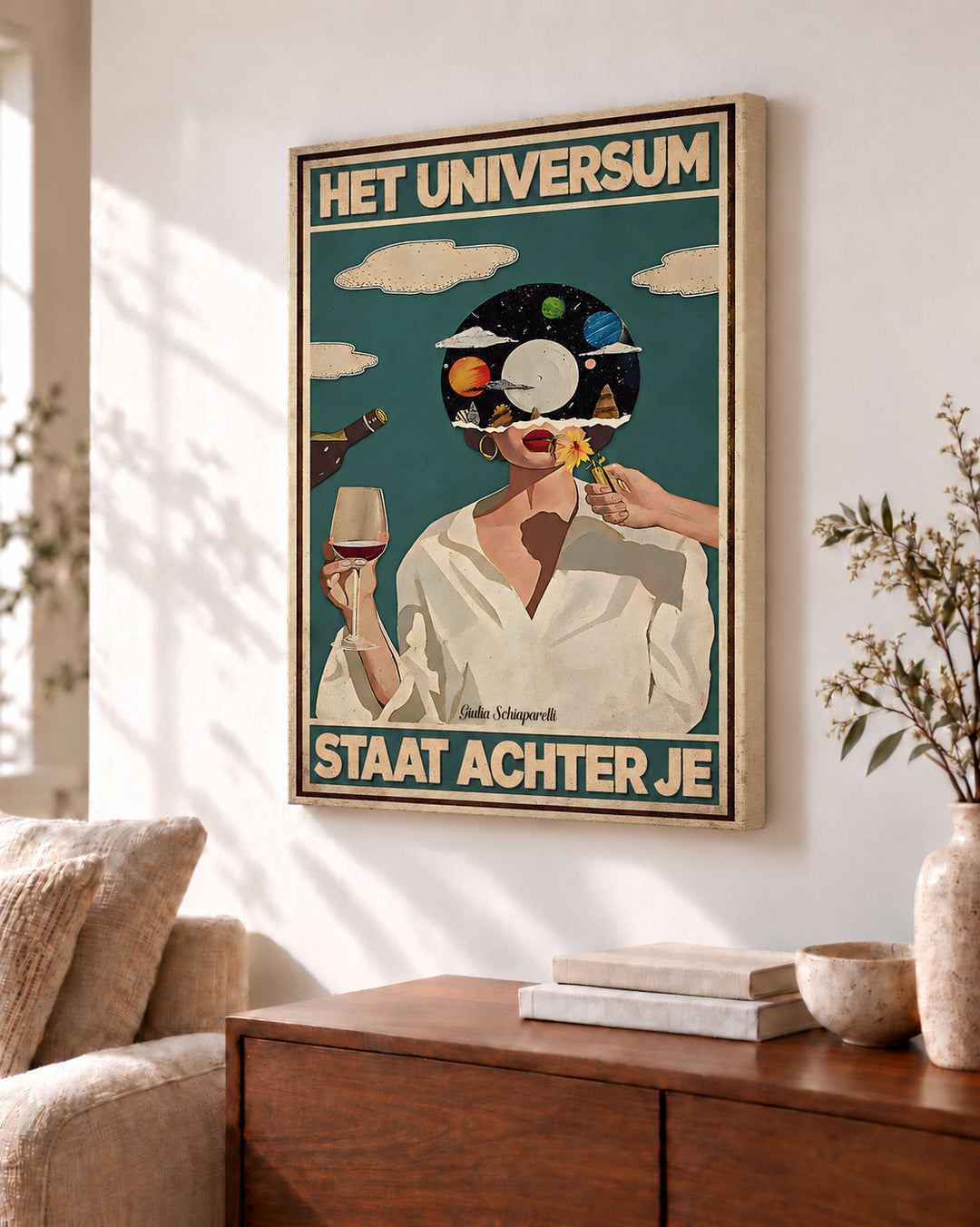 Het universum staat achter je — Decoratieve lijst en interieur niet inbegrepen