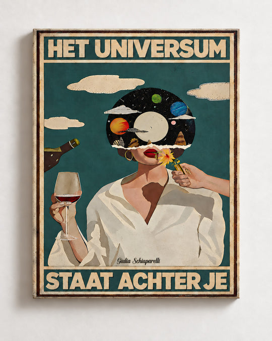 Het universum staat achter je — Decoratieve lijst en interieur niet inbegrepen