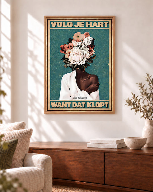Volg je hart, want dat klopt — Decoratieve lijst en interieur niet inbegrepen