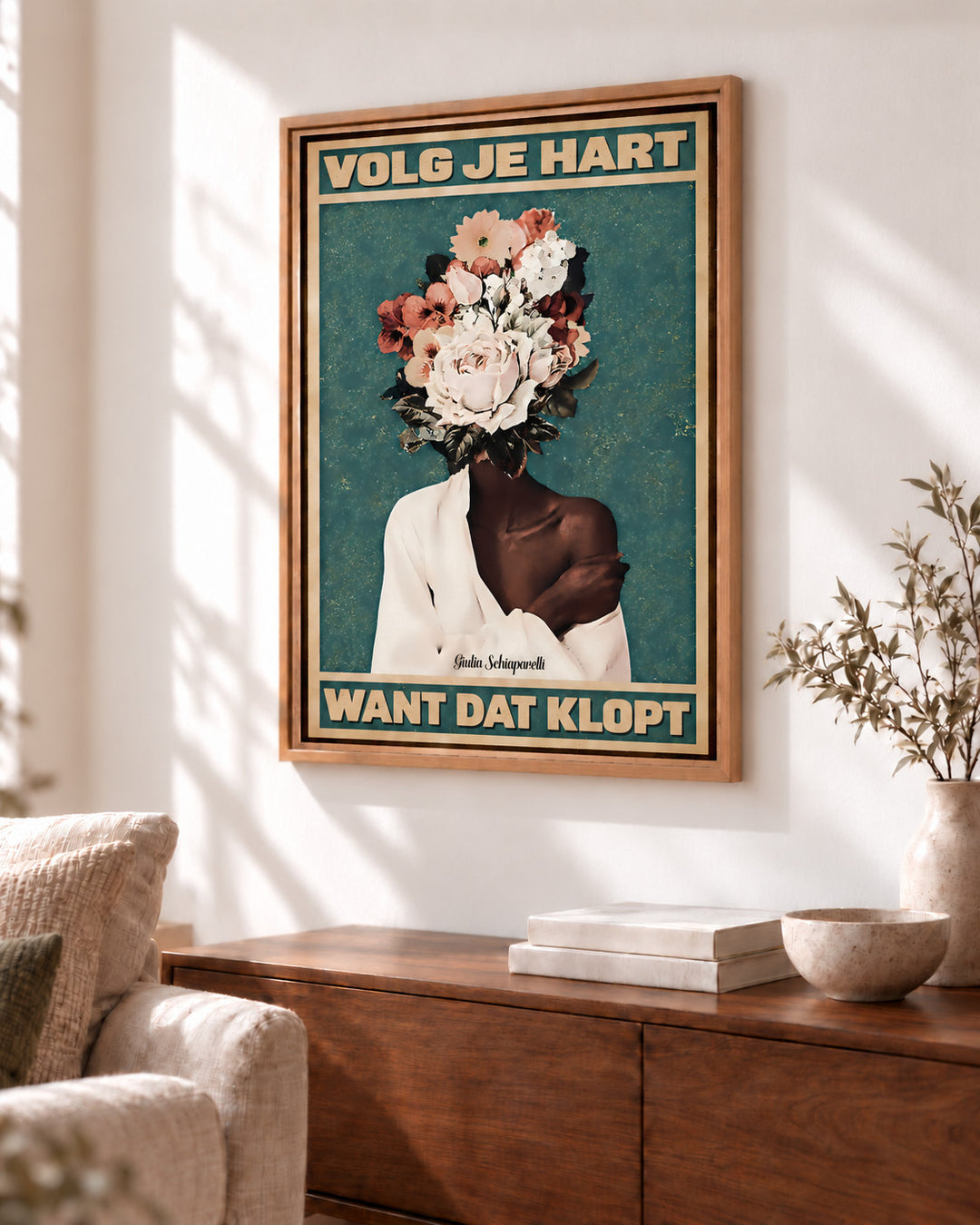 Volg je hart, want dat klopt — Decoratieve lijst en interieur niet inbegrepen
