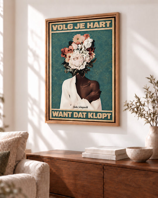 Volg je hart, want dat klopt — Decoratieve lijst en interieur niet inbegrepen