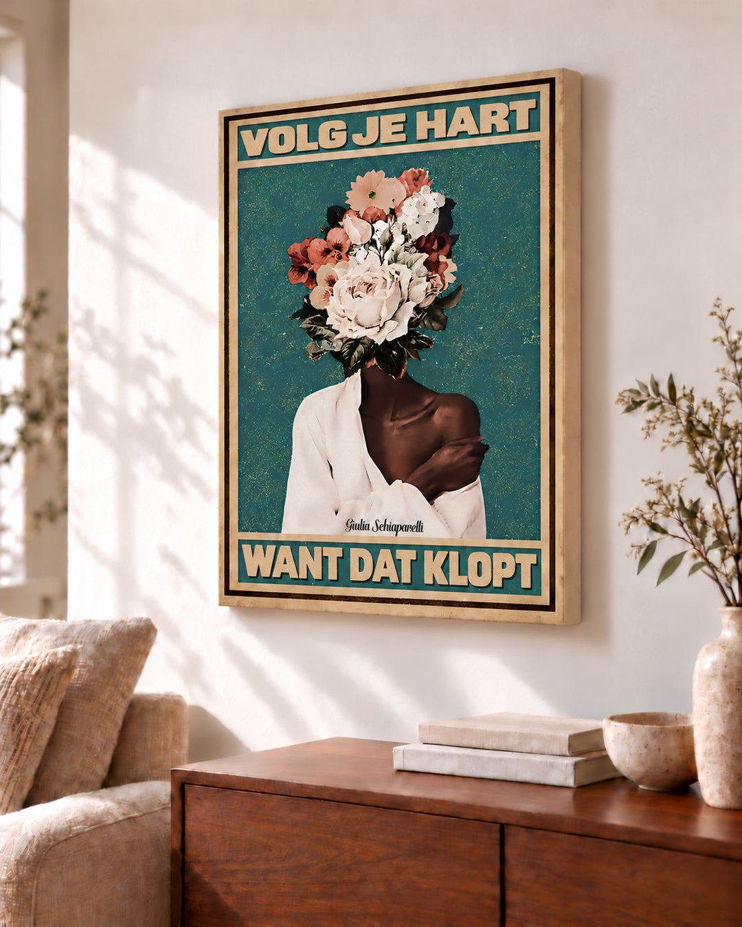 Volg je hart, want dat klopt — Decoratieve lijst en interieur niet inbegrepen