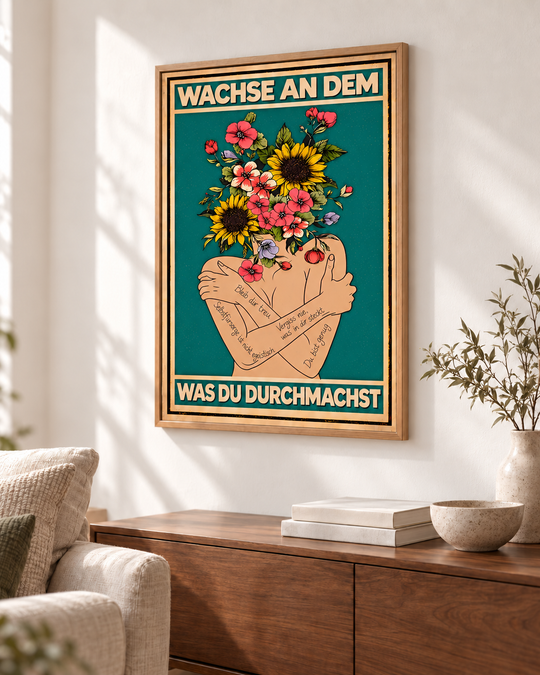 Wachse an dem, was du durchmachst – Wohnbeispiel (Dekorationsrahmen nicht enthalten)
