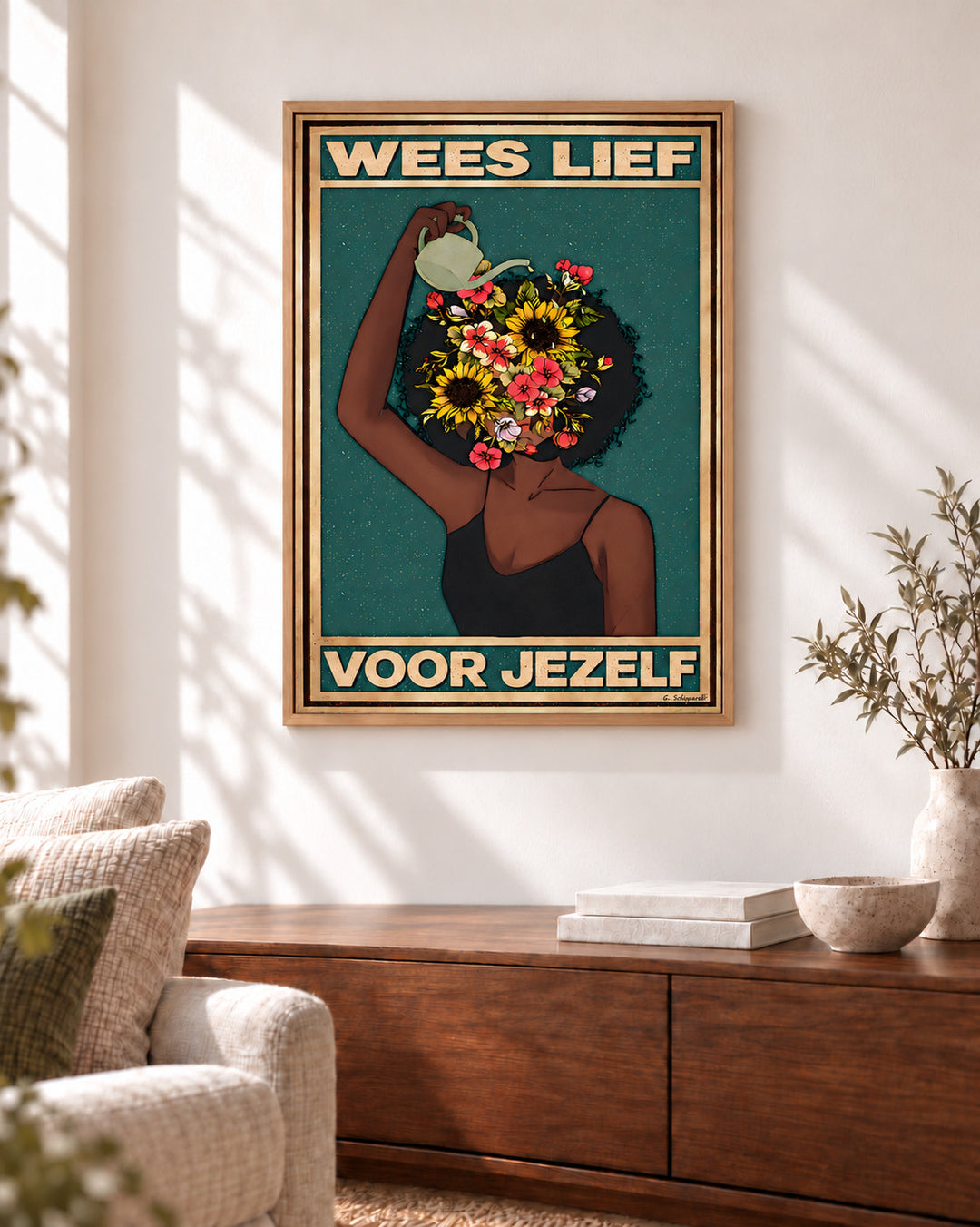 Wees lief voor jezelf — Decoratieve lijst en interieur niet inbegrepen