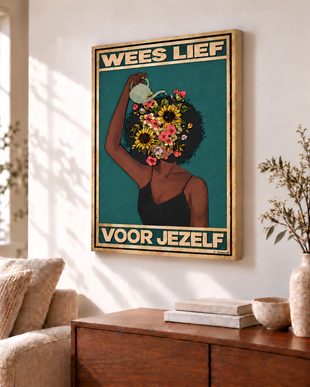 Wees lief voor jezelf — Decoratieve lijst en interieur niet inbegrepen
