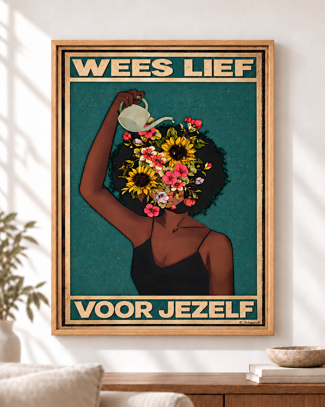 Wees lief voor jezelf — Decoratieve lijst en interieur niet inbegrepen