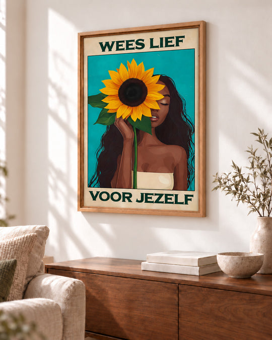 Wees lief voor jezelf — Decoratieve lijst en interieur niet inbegrepen