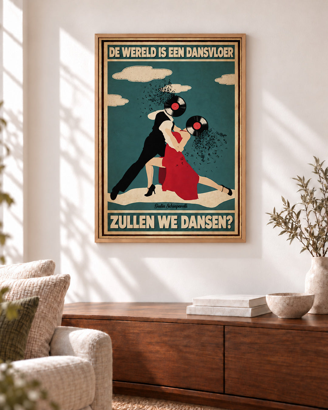 De wereld is een dansvloer, zullen we dansen? — Decoratieve lijst en interieur niet inbegrepen