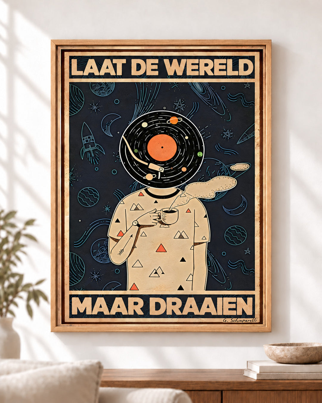 Laat de wereld maar draaien — Decoratieve lijst en interieur niet inbegrepen