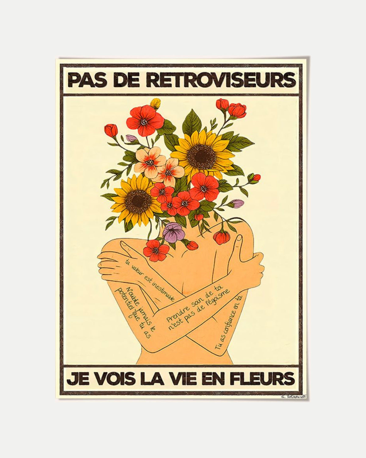 Pas de rétroviseurs, je vois la vie en fleurs — Crème & Sable