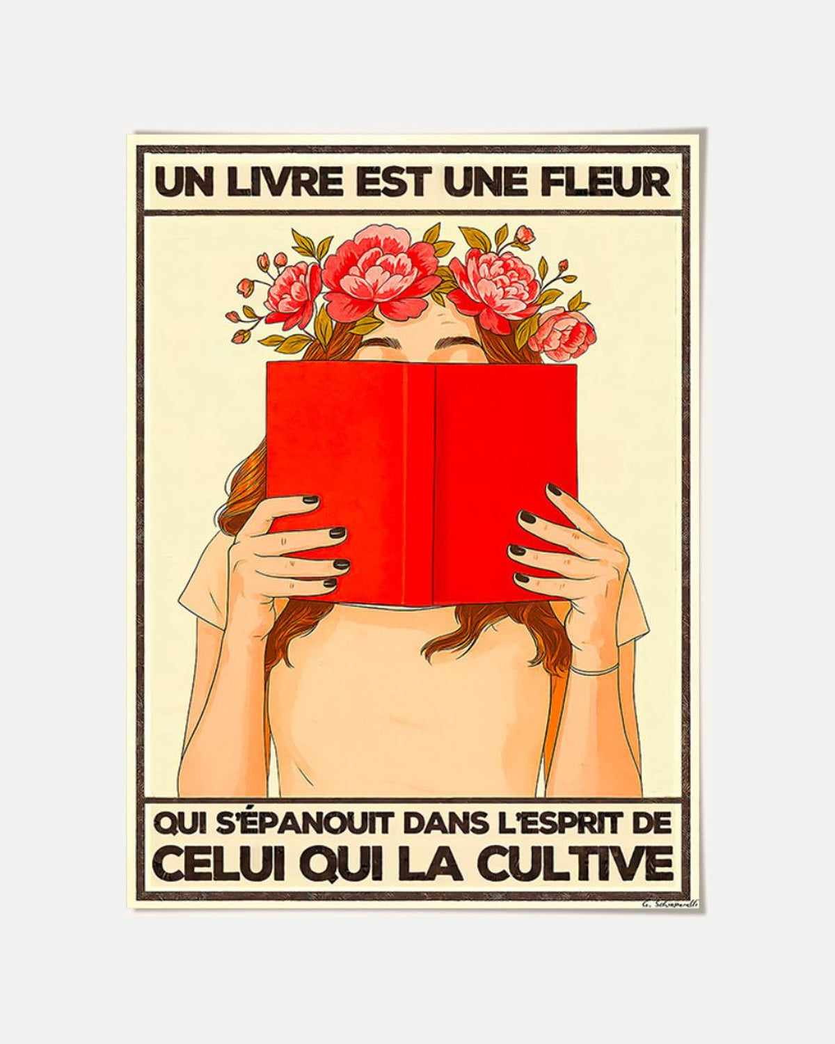 Un livre est une fleur qui s'épanouit dans l'esprit de celui qui la cultive — Crème & Sable