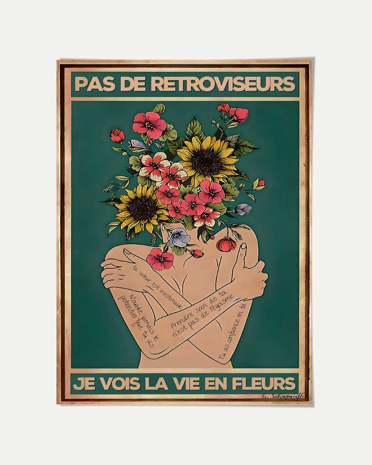Pas de rétroviseurs, je vois la vie en fleurs