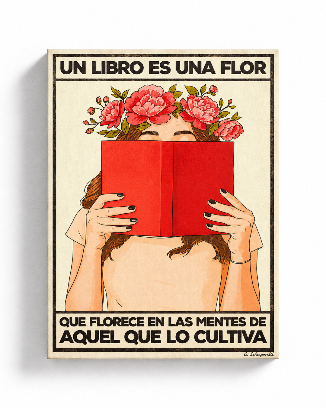 Un libro es una flor que florece de las mentes de aquel que lo cultiva 