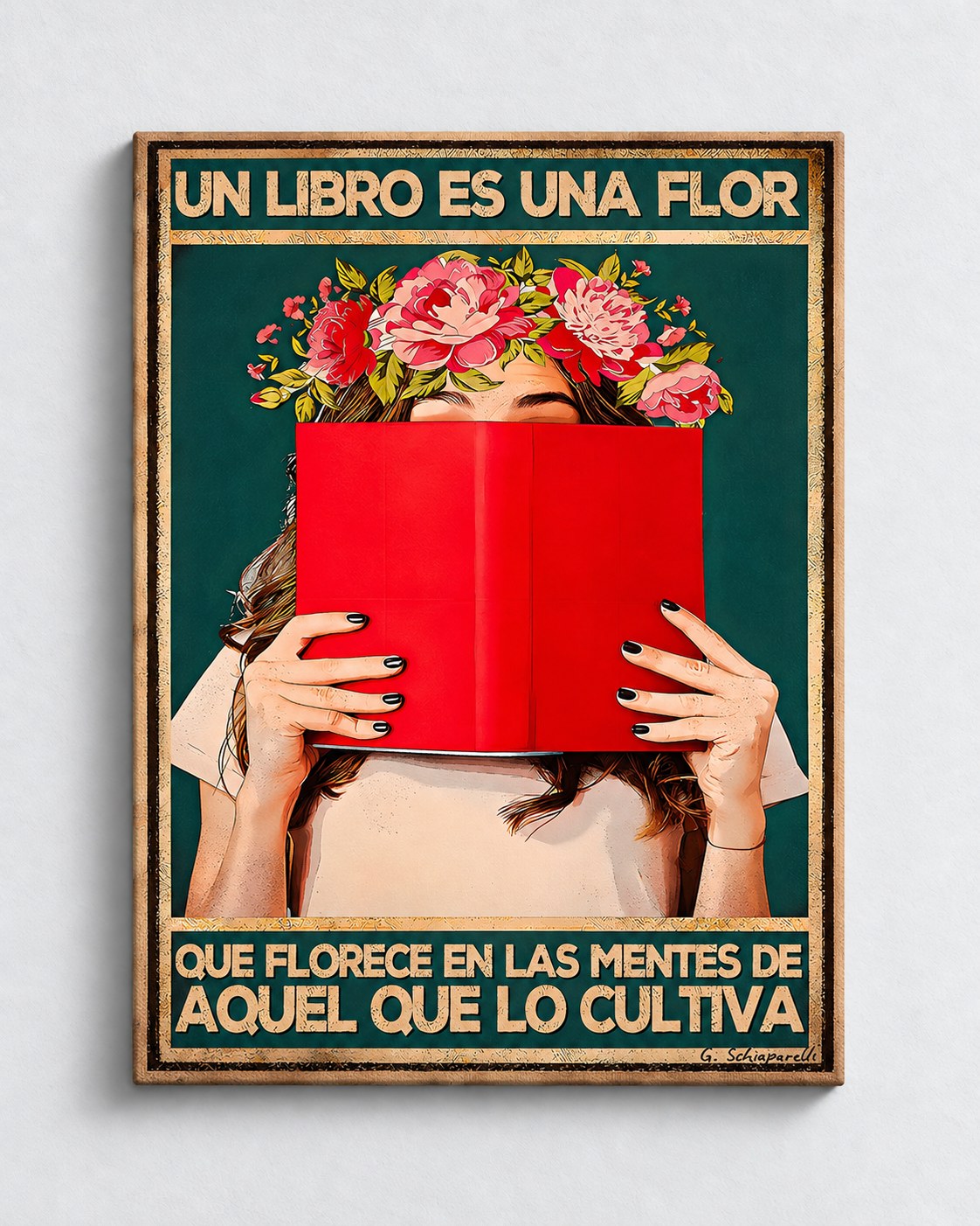 Een boek is een bloem die bloeit uit de geesten van degene die het cultiveert 