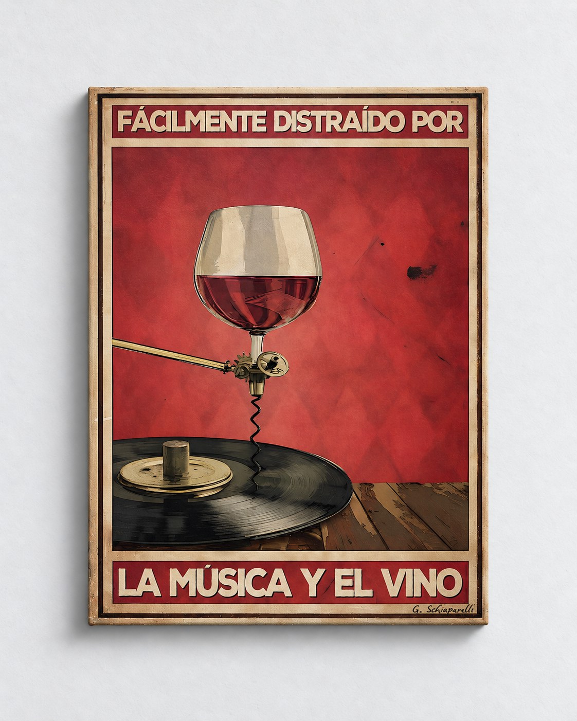 Fácilmente distraído por la música y el vino