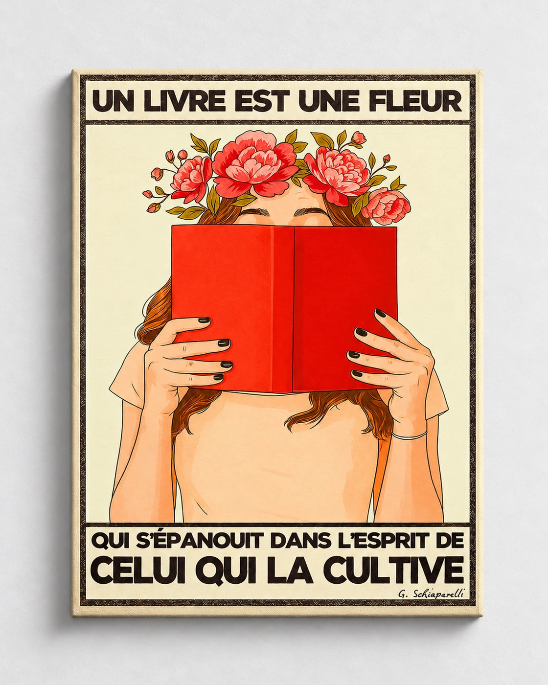 Un livre est une fleur qui s'épanouit dans l'esprit de celui qui la cultive — Crème & Sable