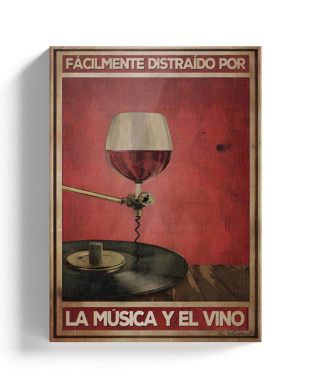 Fácilmente distraído por la música y el vino 
